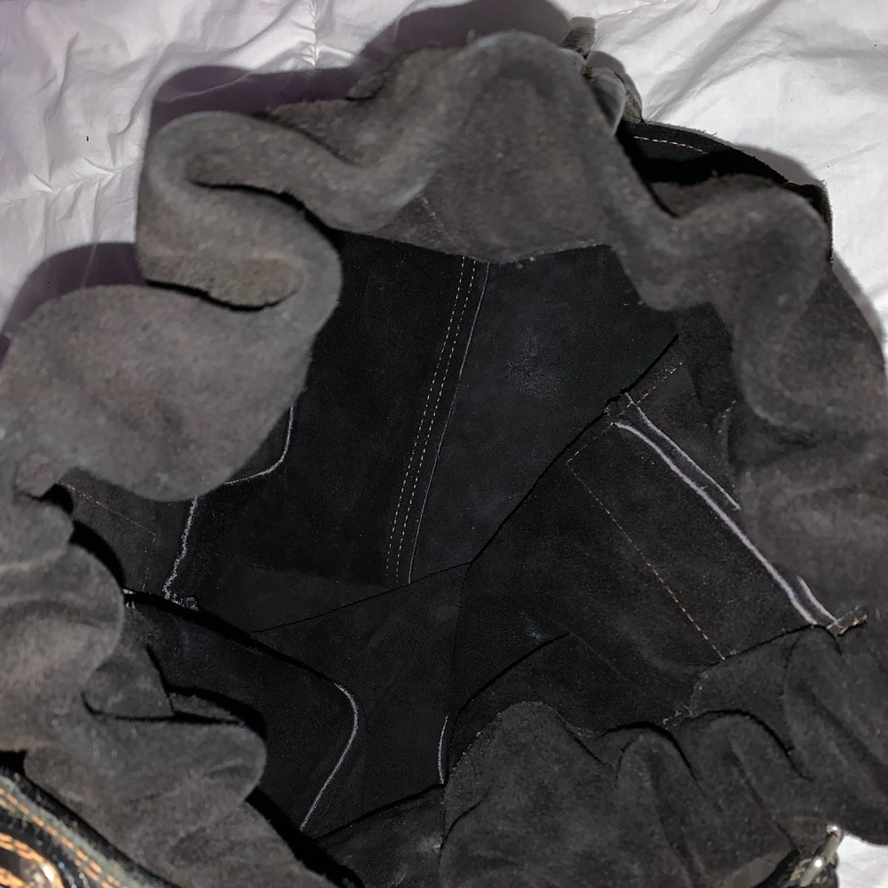 Black Suede Drawstring Backpack - Unbranded - Picture 7 of 9
